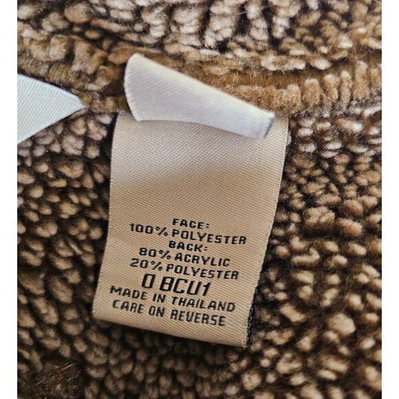 LL Bean Vintage SzM faux suede brown Y2K Floral Embroidered on sleeves n back. - Picture 8 of 16